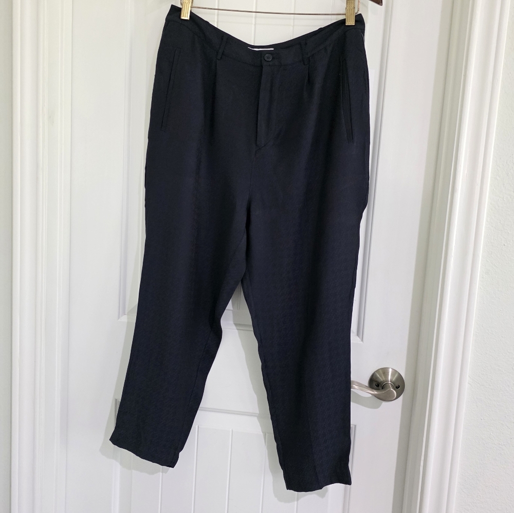 NWT EQUIPMENT Women's Navy Blue Tapered Crop Trousers‎ Size 4